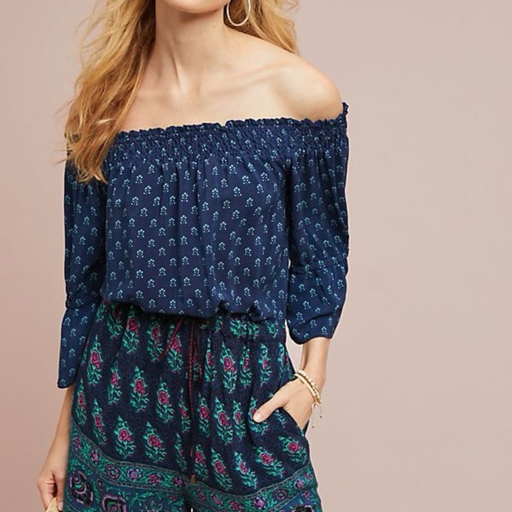 Anthropologie Kaleo Boho Printed Romper View 3